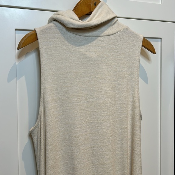 GAP Softspun Turtleneck Tie-Belt Midi Cream Dress Size L - Picture 10 of 16